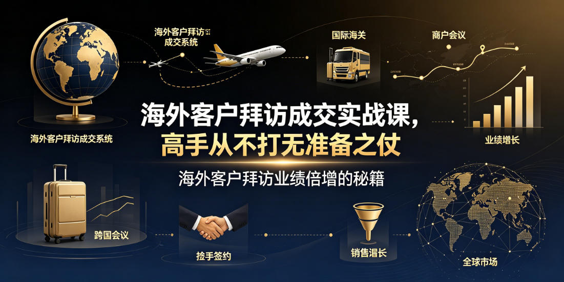海外客户拜访成交实战课,高手从不打无准备之仗,海外客户拜访业绩倍增的秘籍-小灰云创