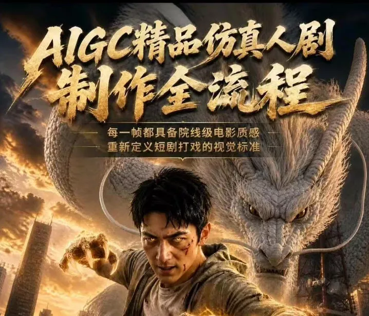 AIGC精品仿真人剧豢龙人全流程制作解析2026，国风仿真人创作+打斗剧情+人设编排，一站式AI短剧入门-小灰云创