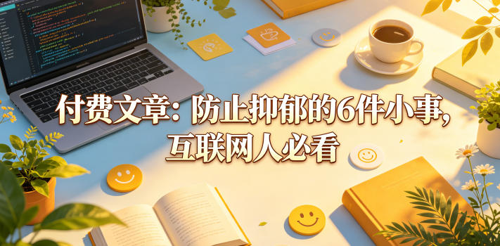 付费文章:防止抑郁的6件小事,互联网人必看!-小灰云创
