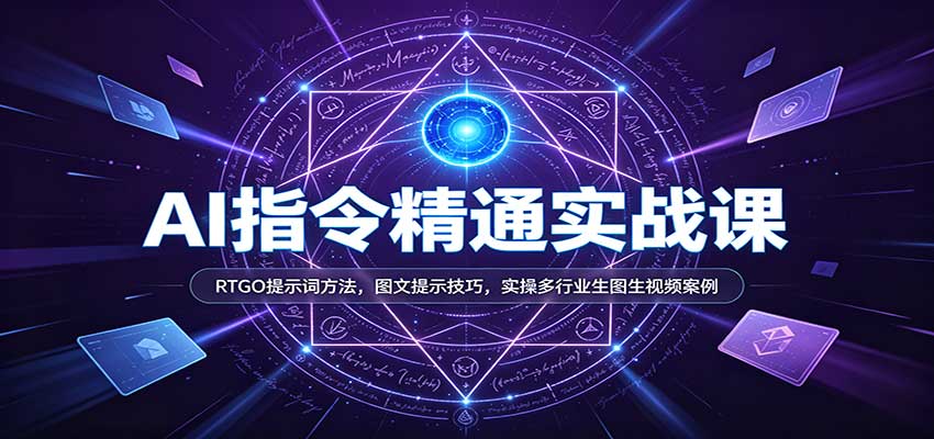 AI指令精通实战课：RTGO提示词方法，图文提示技巧，实操多行业生图生视频案例-小灰云创