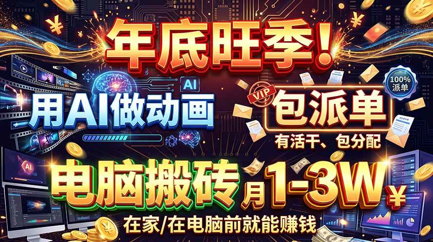 (20974期)AI代做动画,旺季捡钱!一单500-1000+,提供做单渠道,新手可做!-小灰云创