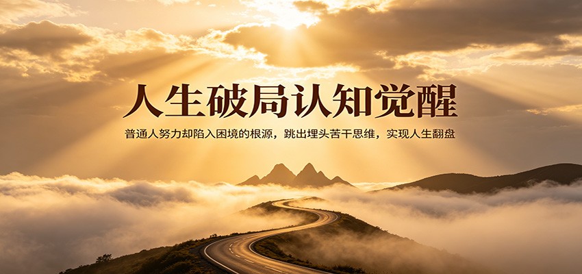 人生破局认知觉醒，普通人努力却陷入困境的根源，跳出埋头苦干思维，实现人生翻盘-小灰云创