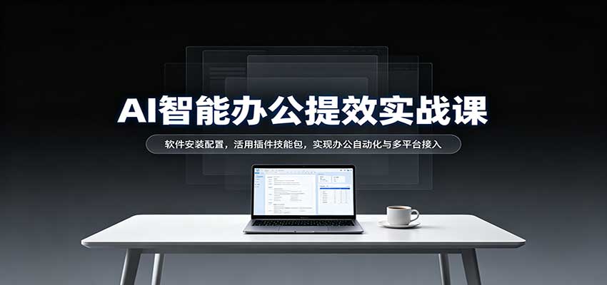 AI智能办公提效实战课：软件安装配置，活用插件技能包，实现办公自动化与多平台接入-小灰云创
