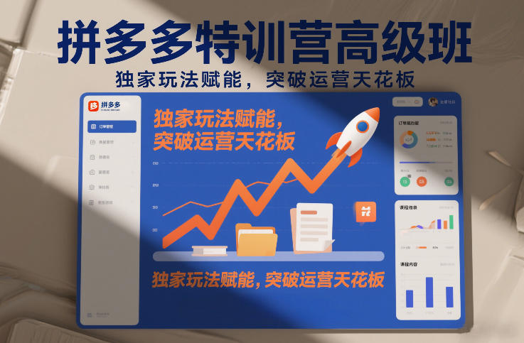 拼多多特训营高阶班，独家玩法赋能，突破运营天花板(更新26年4月24日)-小灰云创