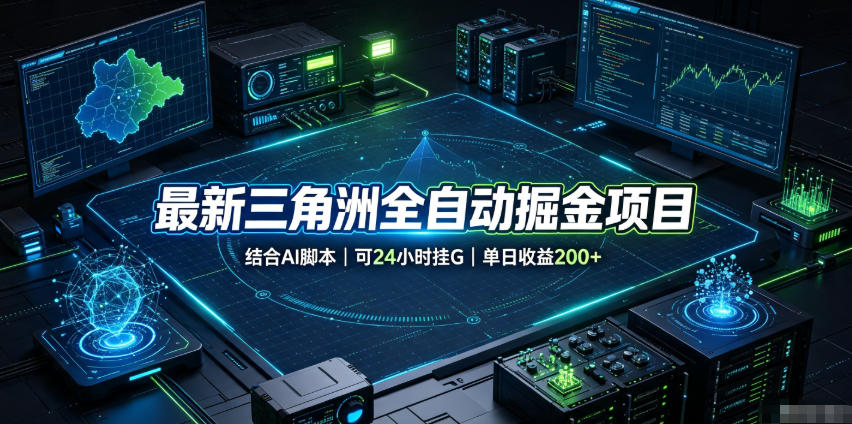 最新三角洲全自动掘金项目，结合AI脚本，可24小时挂G，单日收益200+【揭秘】-小灰云创