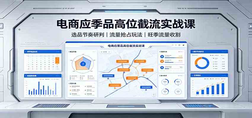 电商应季品高位截流实战课：选品节奏研判，流量抢占玩法，旺季流量收割-小灰云创