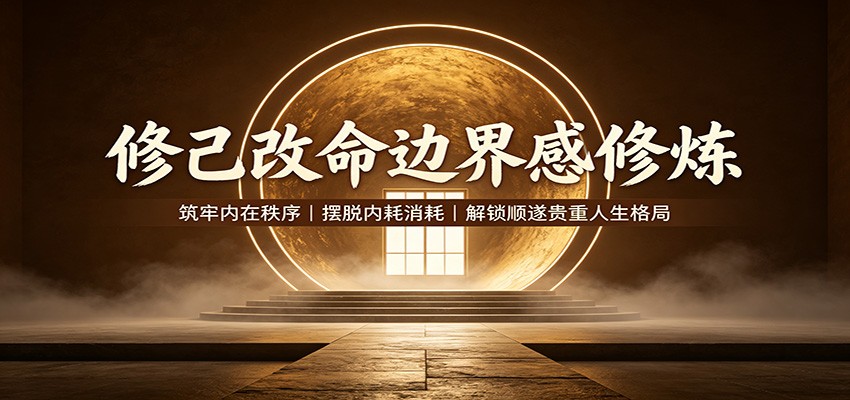 修己改命边界感修炼:筑牢内在秩序,摆脱内耗消耗,解锁顺遂贵重人生格局-小灰云创