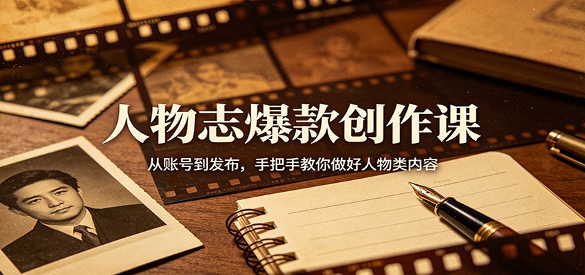 人物志爆款创作课：从账号到发布，手把手教你做好人物类内容-小灰云创