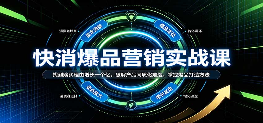 快消爆品营销实战课：找到购买理由增长一个亿，破解产品同质化难题，掌握爆品打造方法-小灰云创