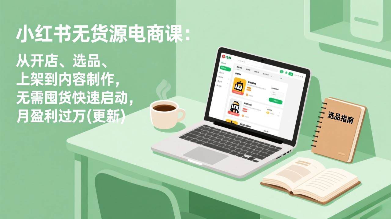 (18420期)小红书无货源电商课(5月12更新):从开店、选品、上架到内容制作,无需囤货快速启动,月盈利过万-小灰云创