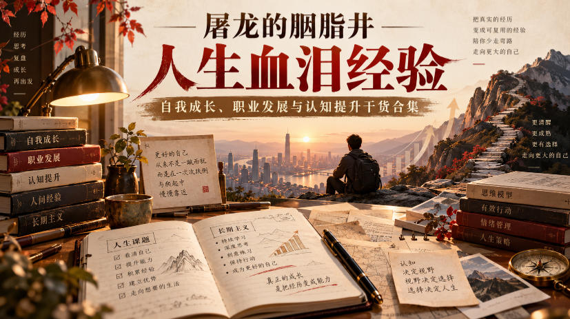 屠龙的胭脂井人生血泪经验｜自我成长、职业发展与认知提升干货合集【文档】-小灰云创