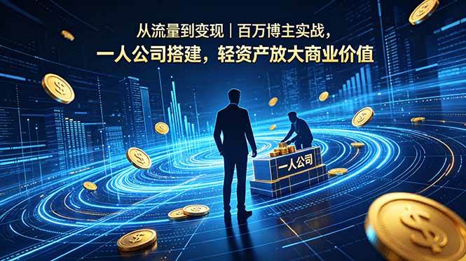 （18645期）从流量到变现｜百万博主实战，一人公司搭建，轻资产放大商业价值-小灰云创