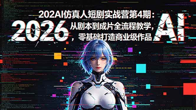 （18656期）2026AI仿真人短剧实战营第4期：从剧本到成片全流程教学，零基础打造商业级作品-小灰云创