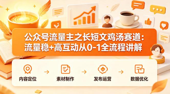 公众号流量主之长短文鸡汤赛道，流量稳+高互动，从0-1全流程讲解 - 小灰云创-小灰云创