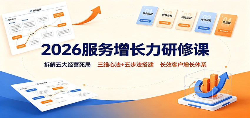 2026服务增长力研修课:拆解五大经营死局,三维心法+五步法搭建长效客户增长体系-小灰云创