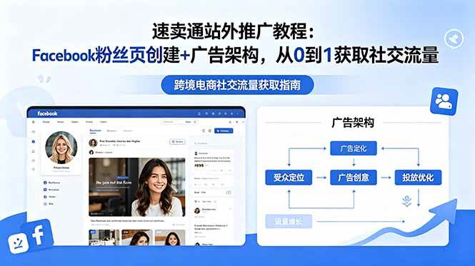 （18888期）速卖通站外推广教程：Facebook粉丝页创建+广告架构，从0到1获取社交流量-小灰云创