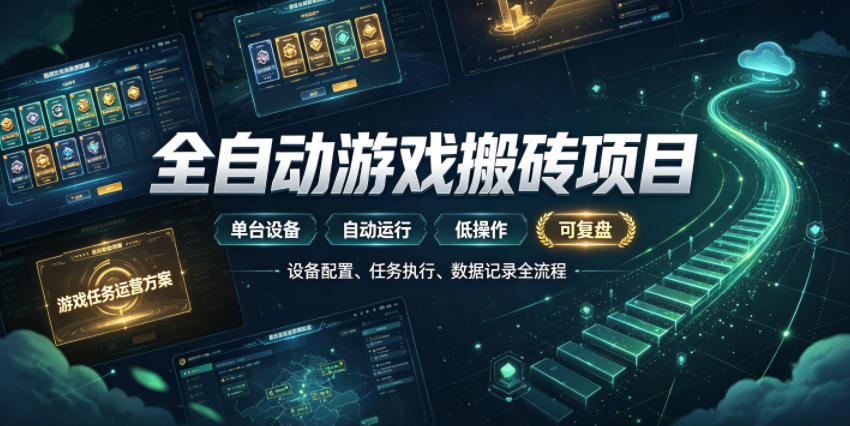 实现全自动游戏搬砖躺賺,每日稳定收益千元,近几年最稳,一台设备就能做!【揭秘】-小灰云创