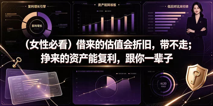 付费文章：(女性必看)借来的估值会折旧，带不走；挣来的资产能复利，跟你一辈子-小灰云创