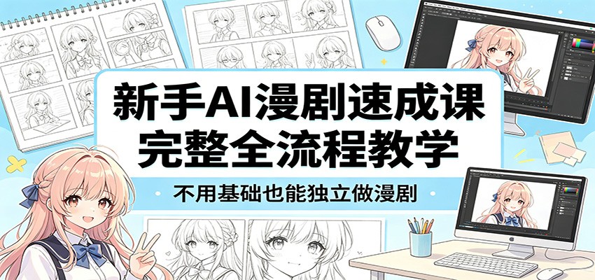 新手AI漫剧速成课：完整全流程教学，不用基础也能独立做漫剧-小灰云创