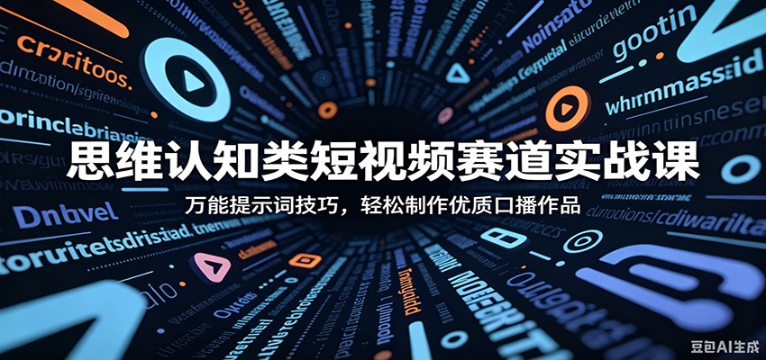 思维认知类短视频赛道实战课:万能提示词技巧,轻松制作优质口播作品-小灰云创
