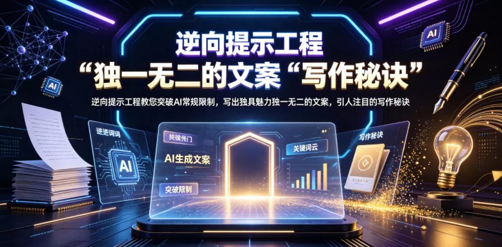逆向提示工程教您突破AI常规限制,写出独具魅力独一无二的文案,引人注目的写作秘诀【原创双语字幕】-小灰云创
