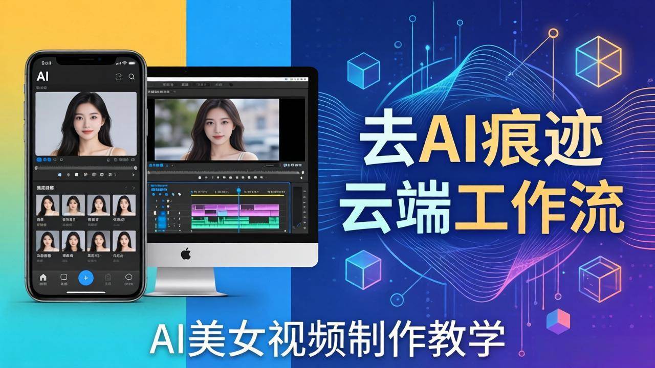 (17928期)AI美女视频制作教学:去AI痕迹,云端工作流出图,手机电脑均可,不需要配置-小灰云创