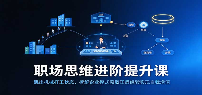 职场思维进阶提升：跳出机械打工状态，拆解企业模式汲取正反经验实现自我增值-小灰云创