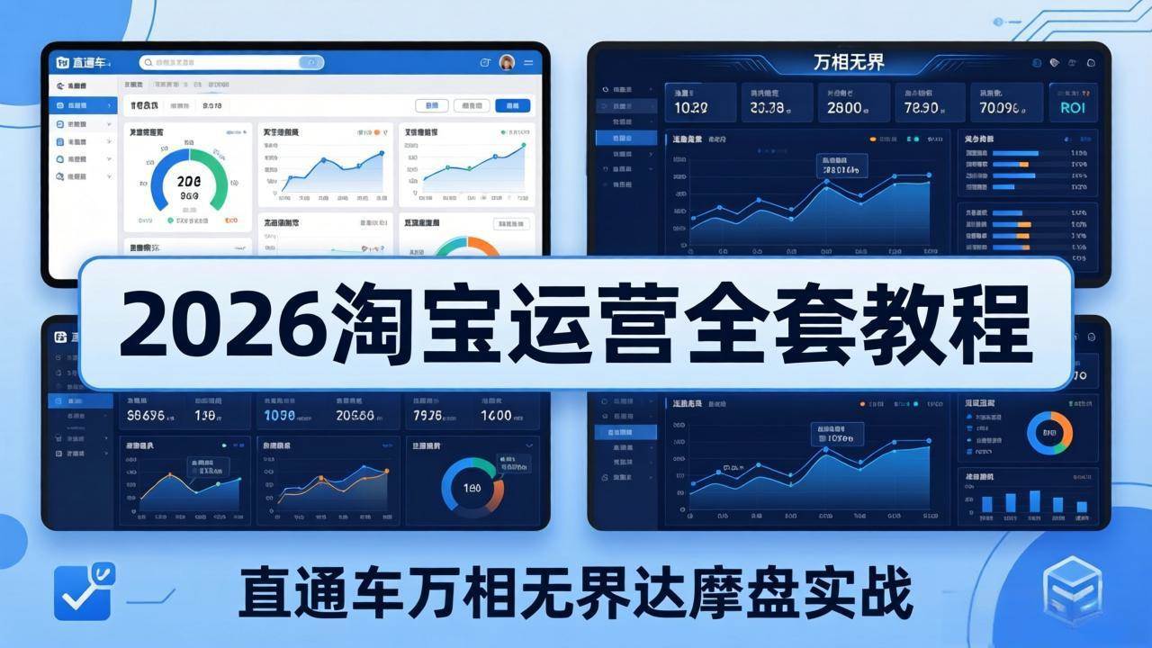 （19288期）2026淘宝运营全套教程(更新7月)，直通车万相无界达摩盘实战，从基础到进阶提升流量转化-小灰云创