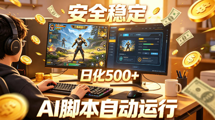 三角洲全自动挂G项目，AI脚本躺賺，日化500+，无需手动操作【揭秘】-小灰云创