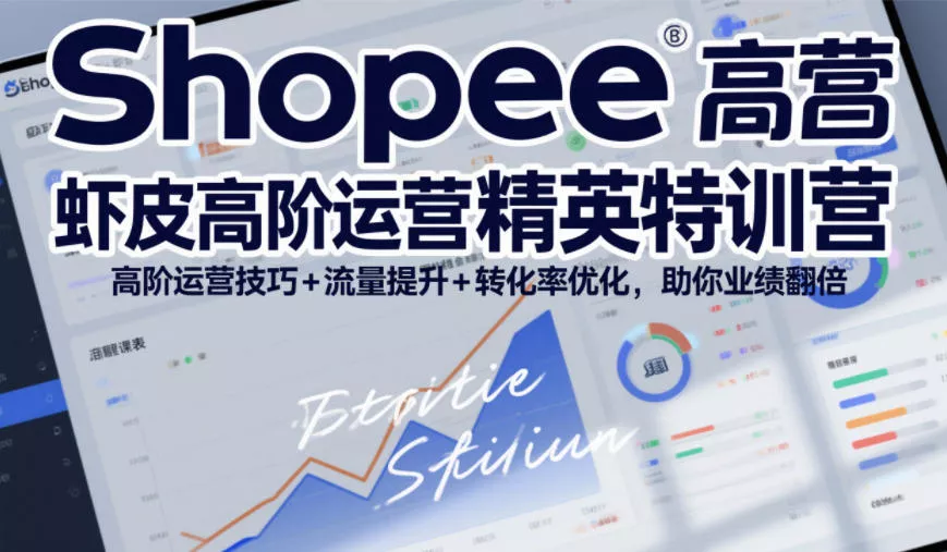 Shopee虾皮高阶运营精英特训营，高阶运营技巧+流量提升+转化率优化，助你业绩翻倍(更新26年9月)-小灰云创