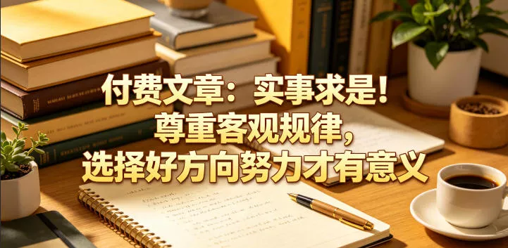 付费文章：实事求是！尊重客观规律，选择好方向努力才有意义-小灰云创