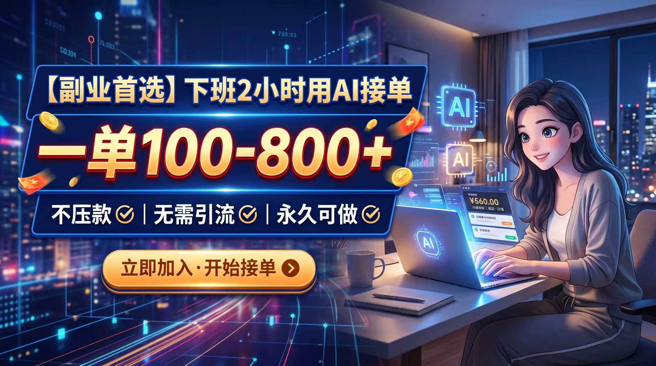 (20243期)下班2小时用AI接单,一单100-800+,不压款,无需引流,永久可做-小灰云创