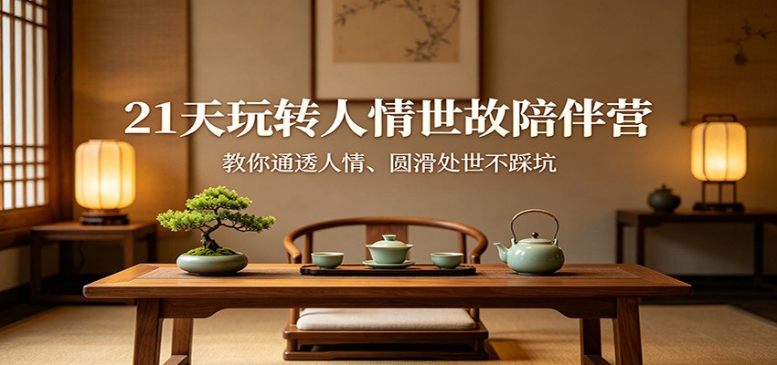 21天玩转人情世故陪伴营：教你通透人情、圆滑处世不踩坑-小灰云创