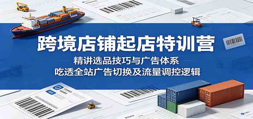 跨境店铺起店特训营：精讲选品技巧与广告体系，吃透全站广告切换及流量调控逻辑-小灰云创